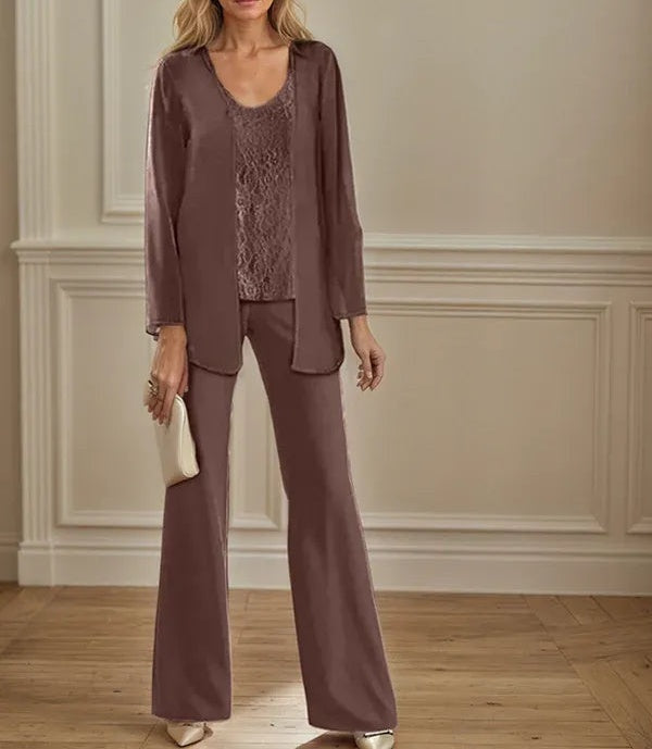 Chiffon Mother of the Bride Pantsuits with Jacket