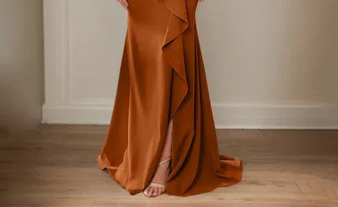 Sheath/Column V-Neck Illusion Floor-Length Lace Chiffon Mother of the Bride Dress With Pleated Sequins