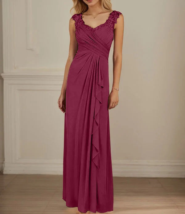 Champagne A-Line Sweetheart Neckline Pleated Mesh Dress