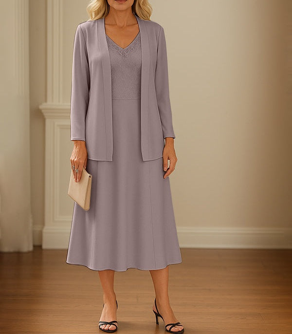 Chiffon Skirt Mother of The Bride Dress with Open Jacket
