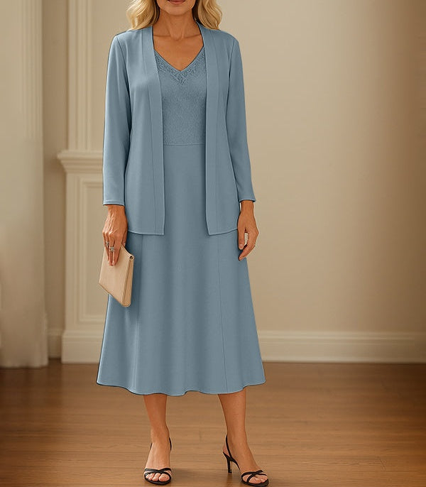 Chiffon Skirt Mother of The Bride Dress with Open Jacket