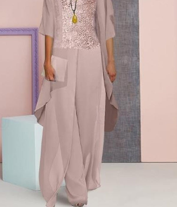 Chiffon Mother of the Bride Pantsuits with Jacket