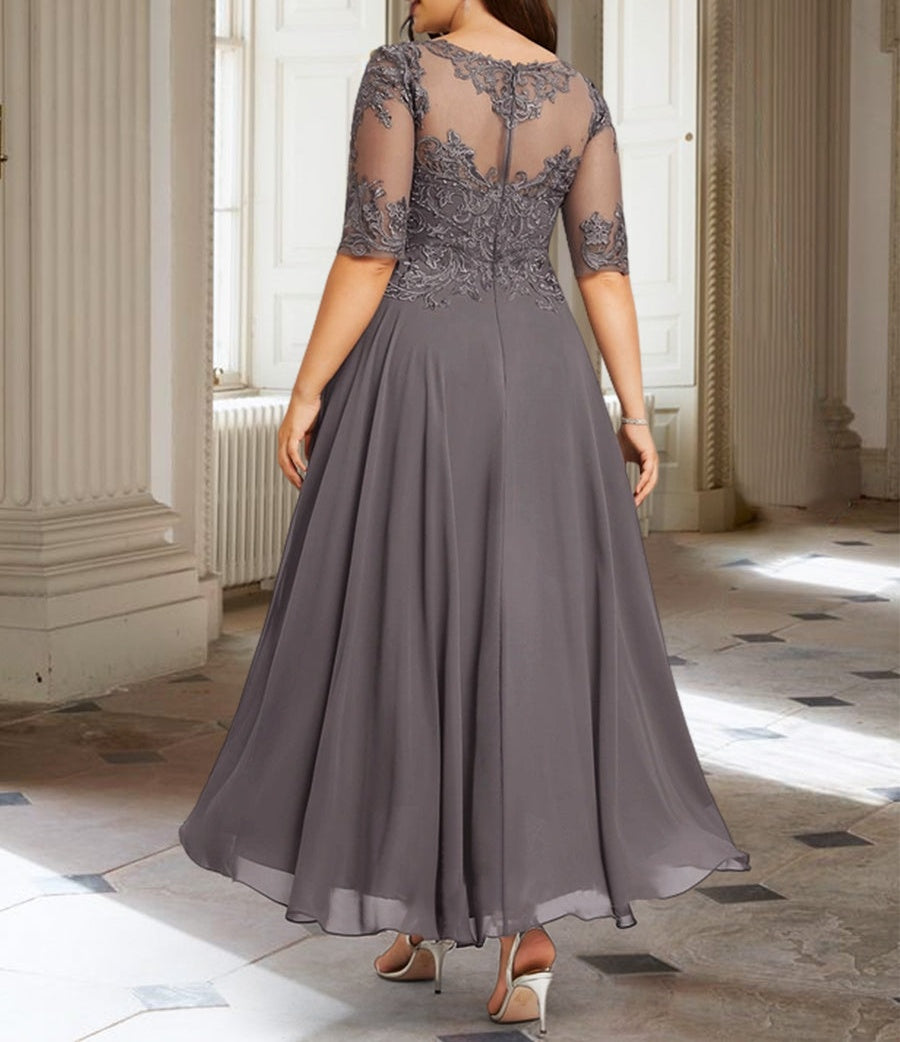 A-Line/Princess Half Sleeves Mother of the Bride Dresses with Applique
