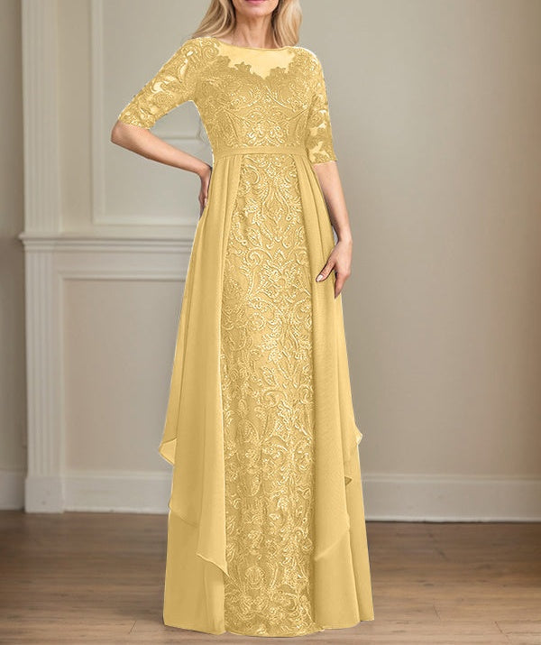 Chiffon Lace Maxi Dress