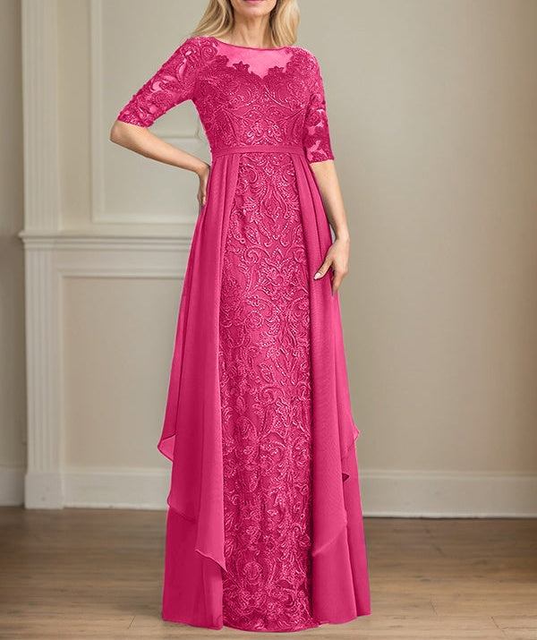 Chiffon Lace Maxi Dress
