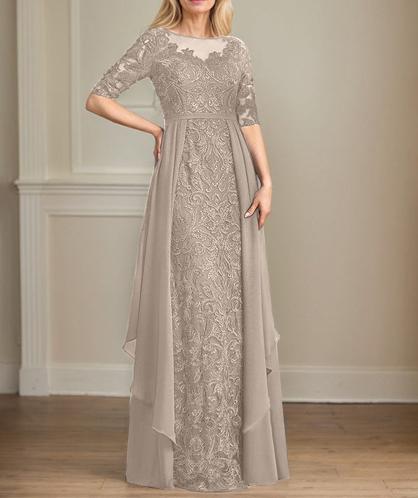 Chiffon Lace Maxi Dress