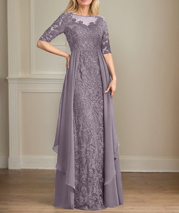 Chiffon Lace Maxi Dress