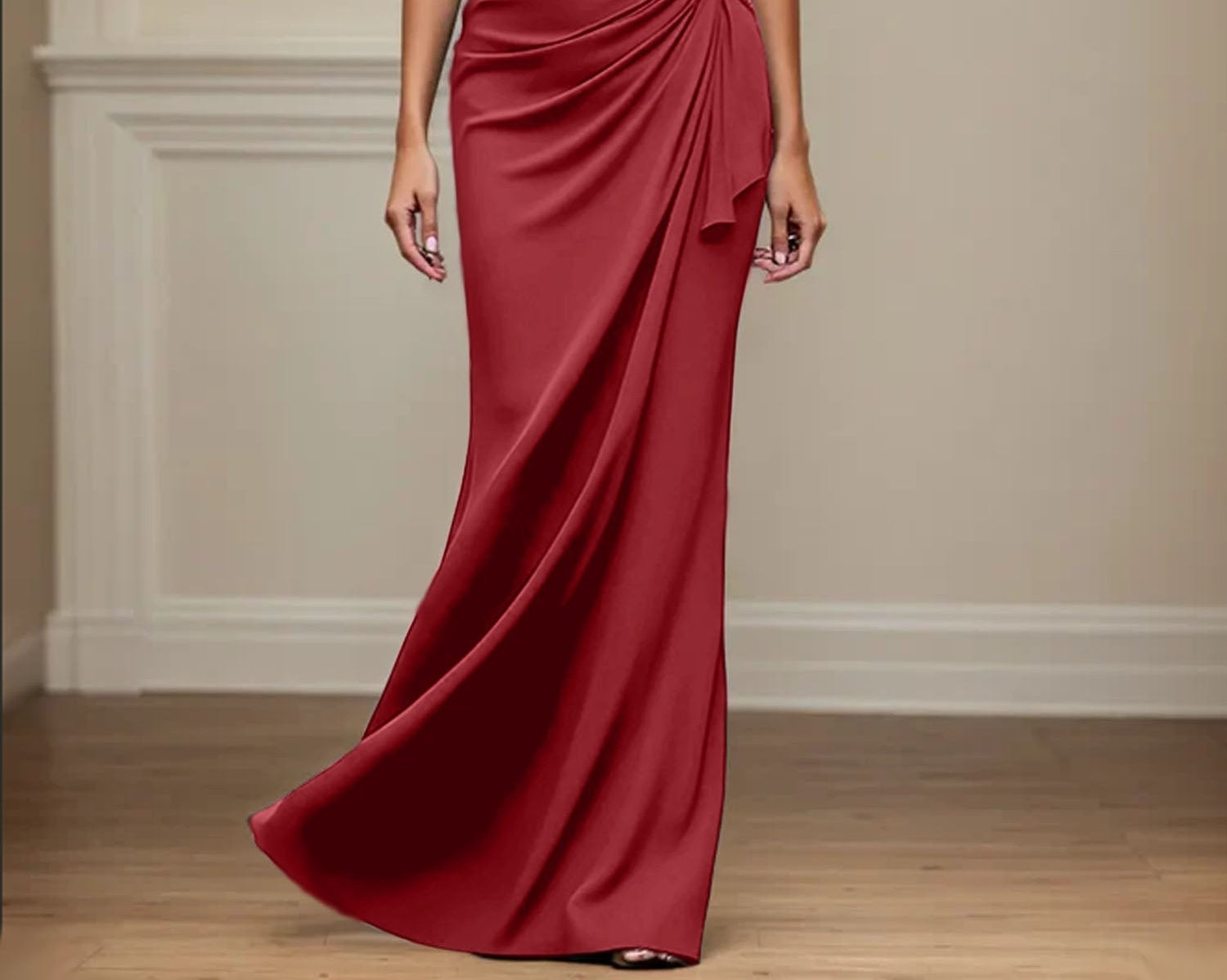 Trumpet/Mermaid Asymmetrical Mother of the Bride Dress with Appliques