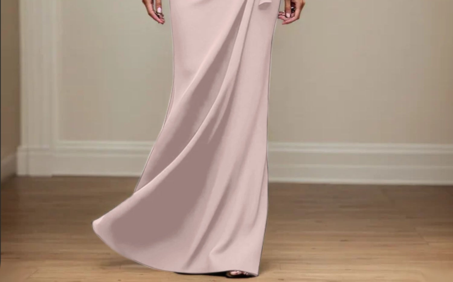 Trumpet/Mermaid Asymmetrical Mother of the Bride Dress with Appliques