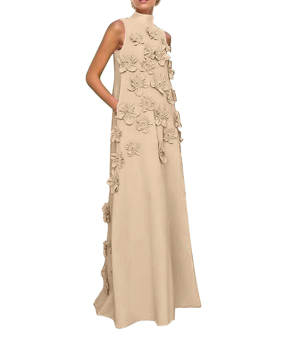 Hank Flower Embellished Maxi Dress