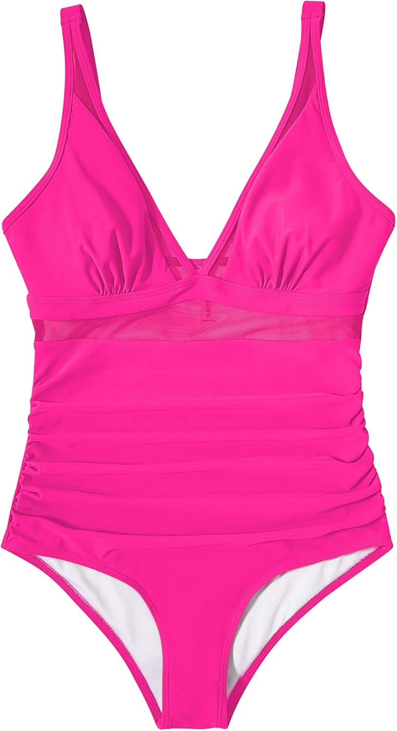 Ocevara Ocevara - Women Sexy Mesh Tummy Control Swimsuit Push Up High Waisted Bathing Suit - image 18