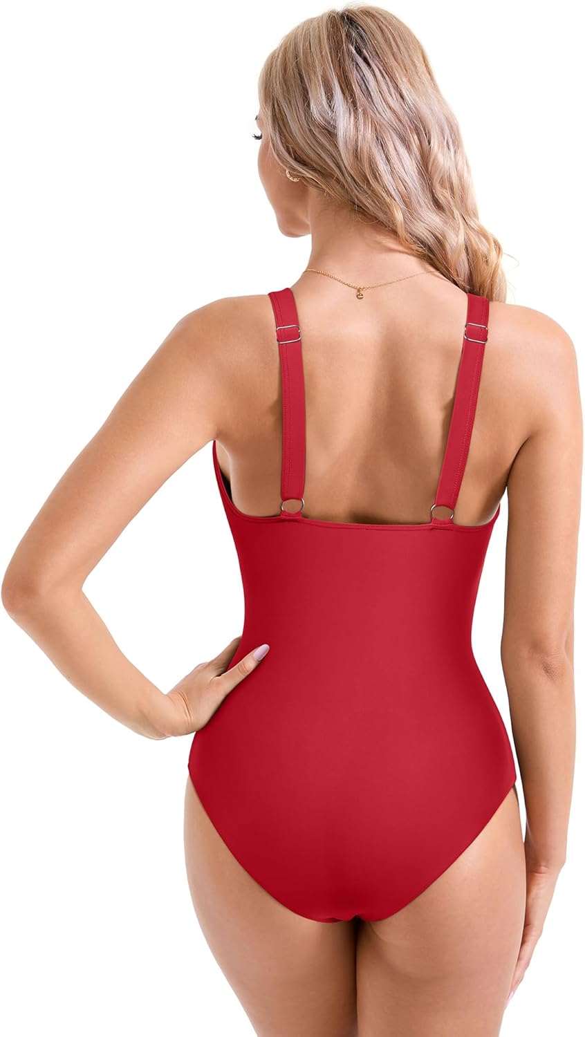 Ocevara Ocevara - Women Sexy Mesh Tummy Control Swimsuit Push Up High Waisted Bathing Suit - image 32