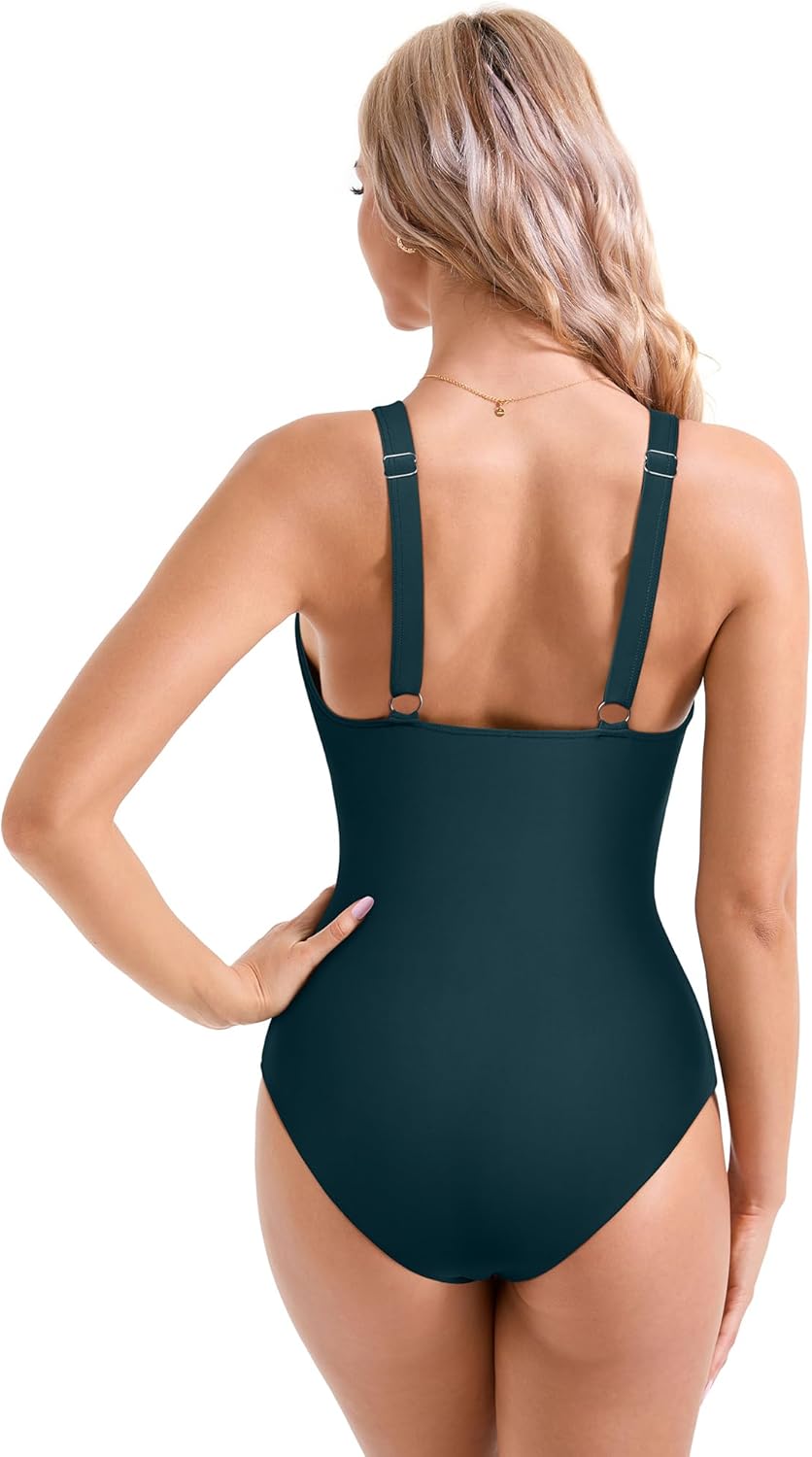 Ocevara Ocevara - Women Sexy Mesh Tummy Control Swimsuit Push Up High Waisted Bathing Suit - image 27