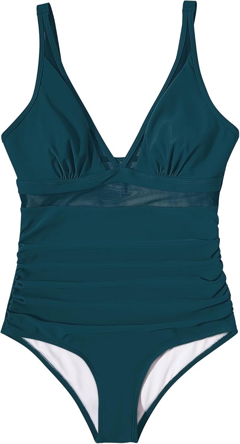 Ocevara Ocevara - Women Sexy Mesh Tummy Control Swimsuit Push Up High Waisted Bathing Suit - image 28