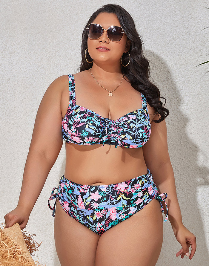 Ocevara Colorful Print Plus Size Bikini - image 10