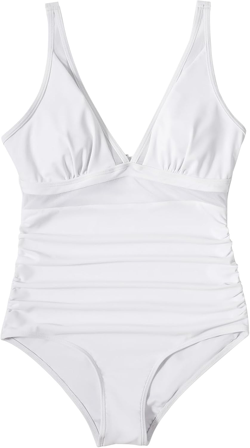 Ocevara Ocevara - Women Sexy Mesh Tummy Control Swimsuit Push Up High Waisted Bathing Suit - image 13