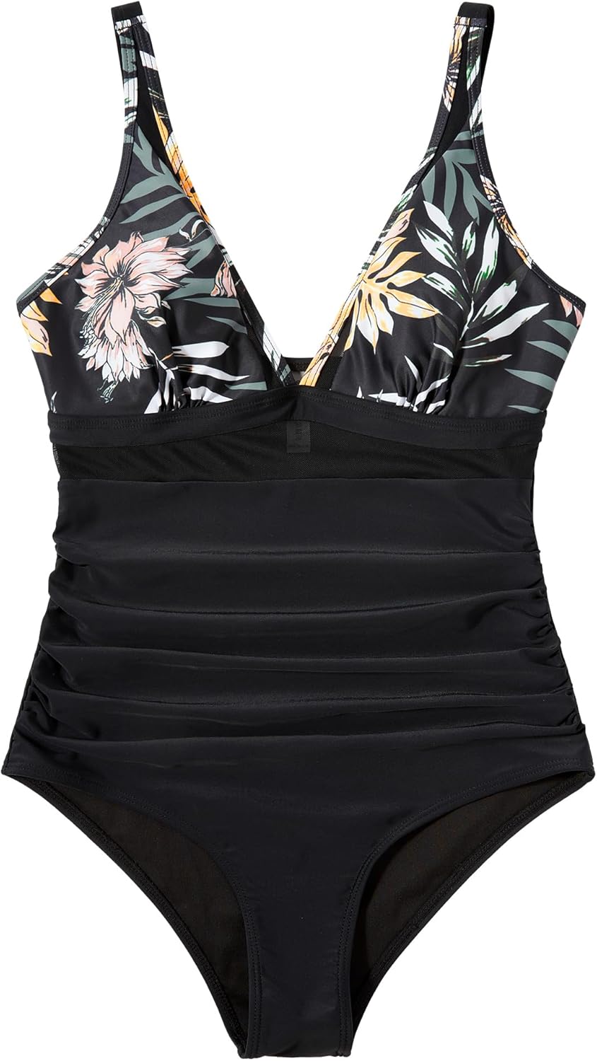 Ocevara Ocevara - Women Sexy Mesh Tummy Control Swimsuit Push Up High Waisted Bathing Suit - image 37