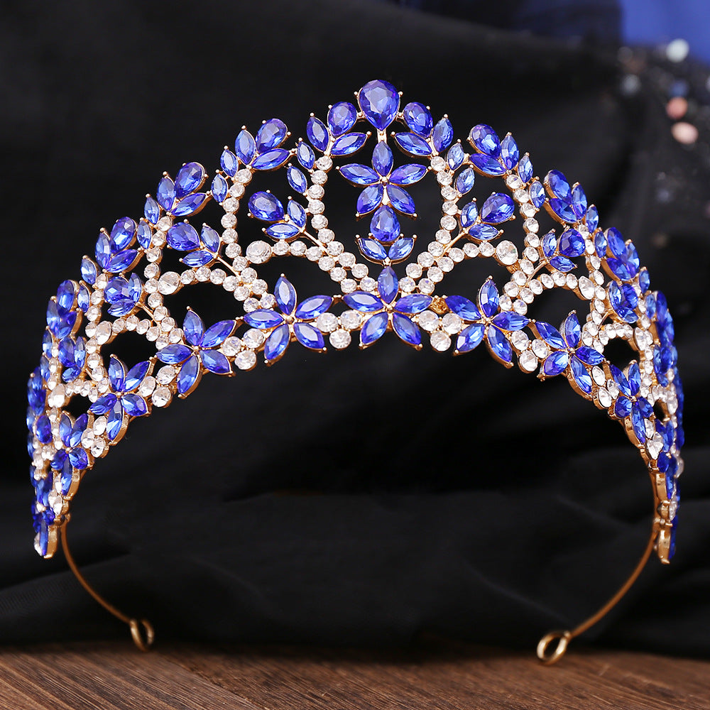 OMB1005 - Luxurious Princess Birthday Rhinestone Headband Alloy Crown Crystal Crown Bridal Crown Headdress Hair Wedding Dress Hair Accessories