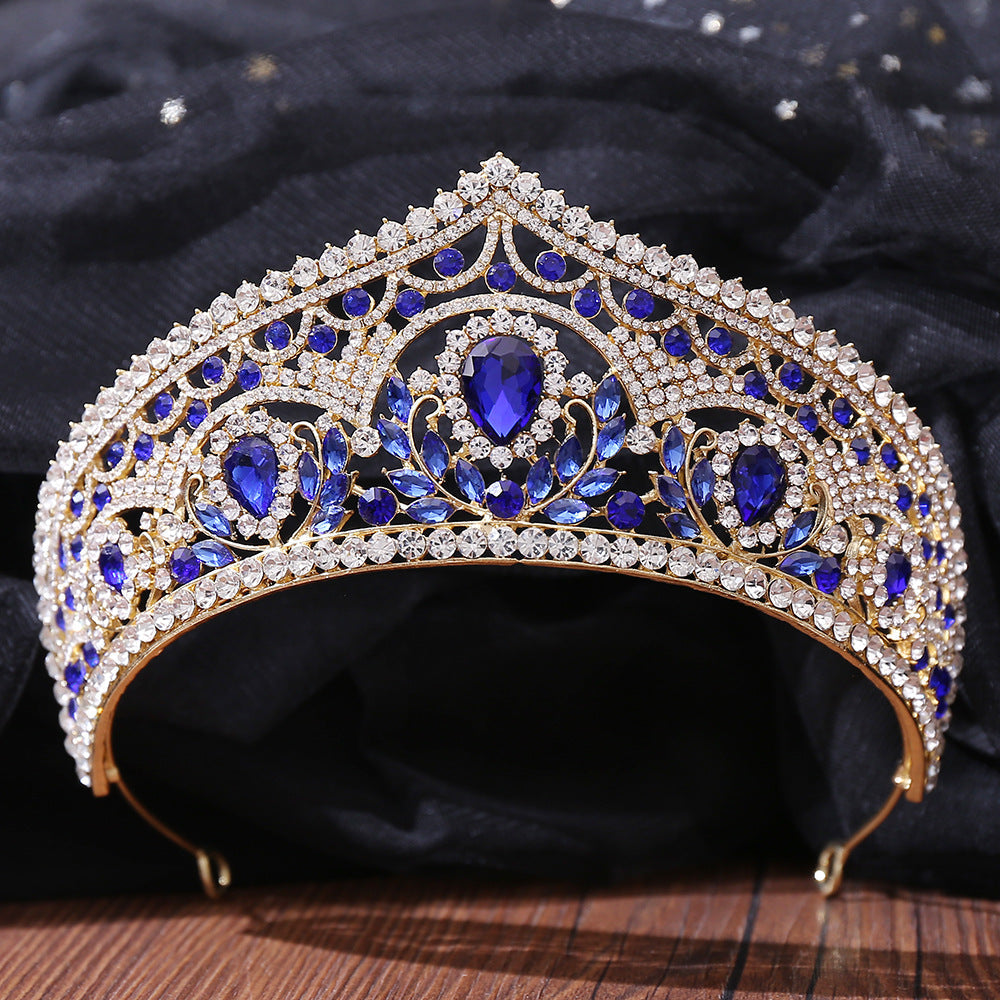 OMB1007 - Crystal Quinceanera Birthday Crown Tiara Wedding Dress Accessories Bridal Crown