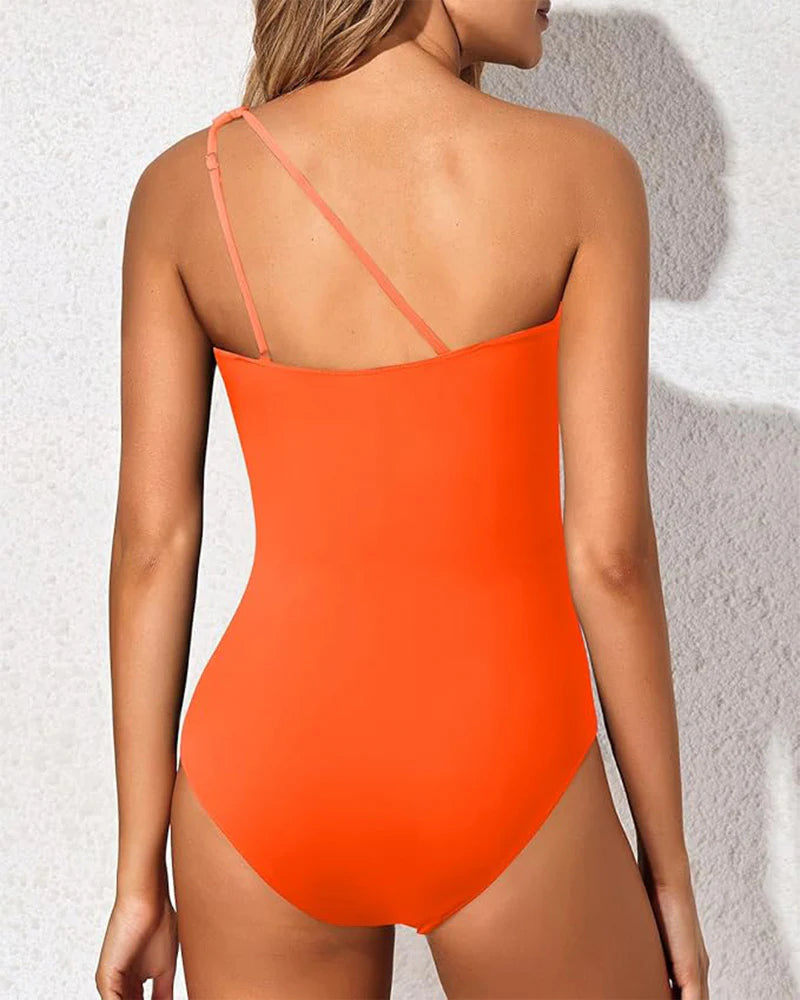 Ocevara Ocevara - One Shoulder One Piece Swimsuit for Women Tummy Control Bathing Suits - image 5