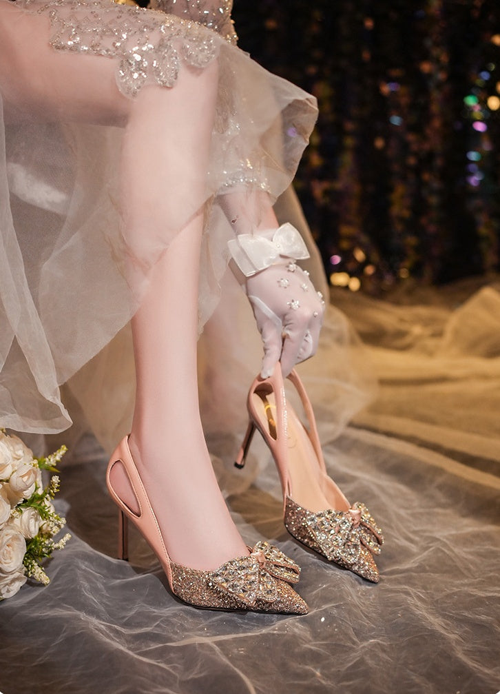 Women's High Heels with Diamonds Wedding Shoes
