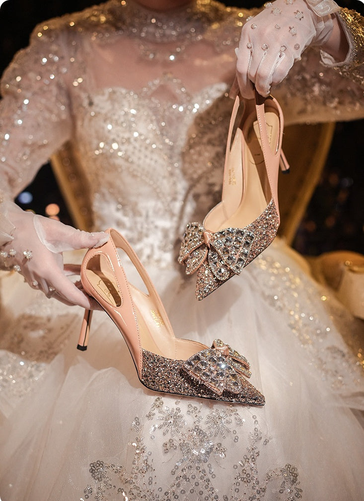 Women's High Heels with Diamonds Wedding Shoes
