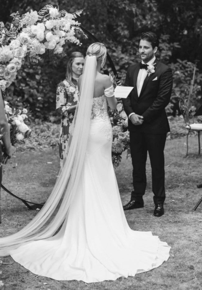 Off Shoulder Sweetheart A Line Wedding Dresses with Split