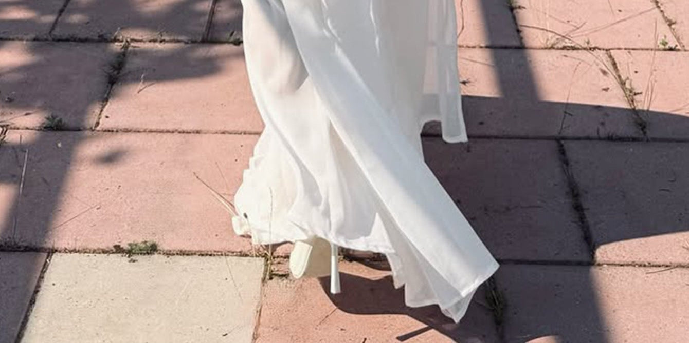 Hand Beading Strapless Two Pieces Pearl Prom Dress With Shawl - White