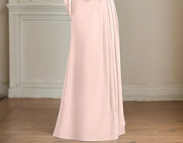 A-Line/Princess Scoop Floor-Length Mother of the Bride Dresses with Pleated & Sequins