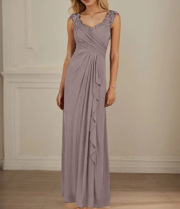 Champagne A-Line Sweetheart Neckline Pleated Mesh Dress