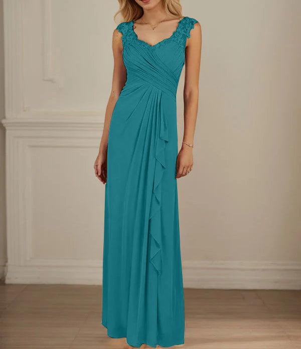 Champagne A-Line Sweetheart Neckline Pleated Mesh Dress