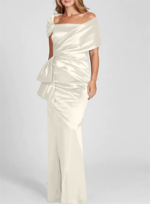 Sheath/Column Off-the-Shoulder Floor-Length Mother of the Bride Dresses