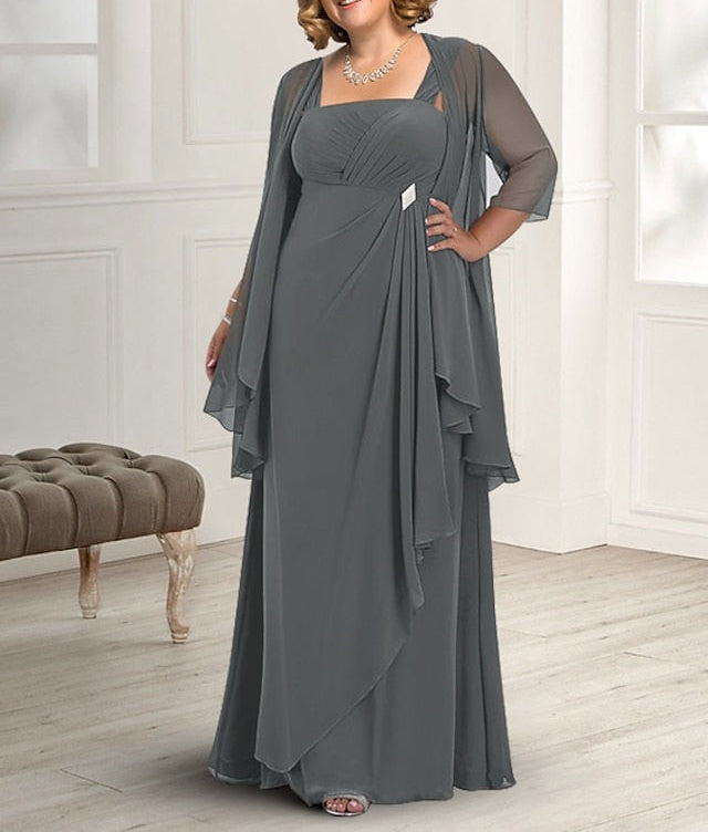 A-Line/Princess Spaghetti Straps Mother of the Bride Dresses with Jacket