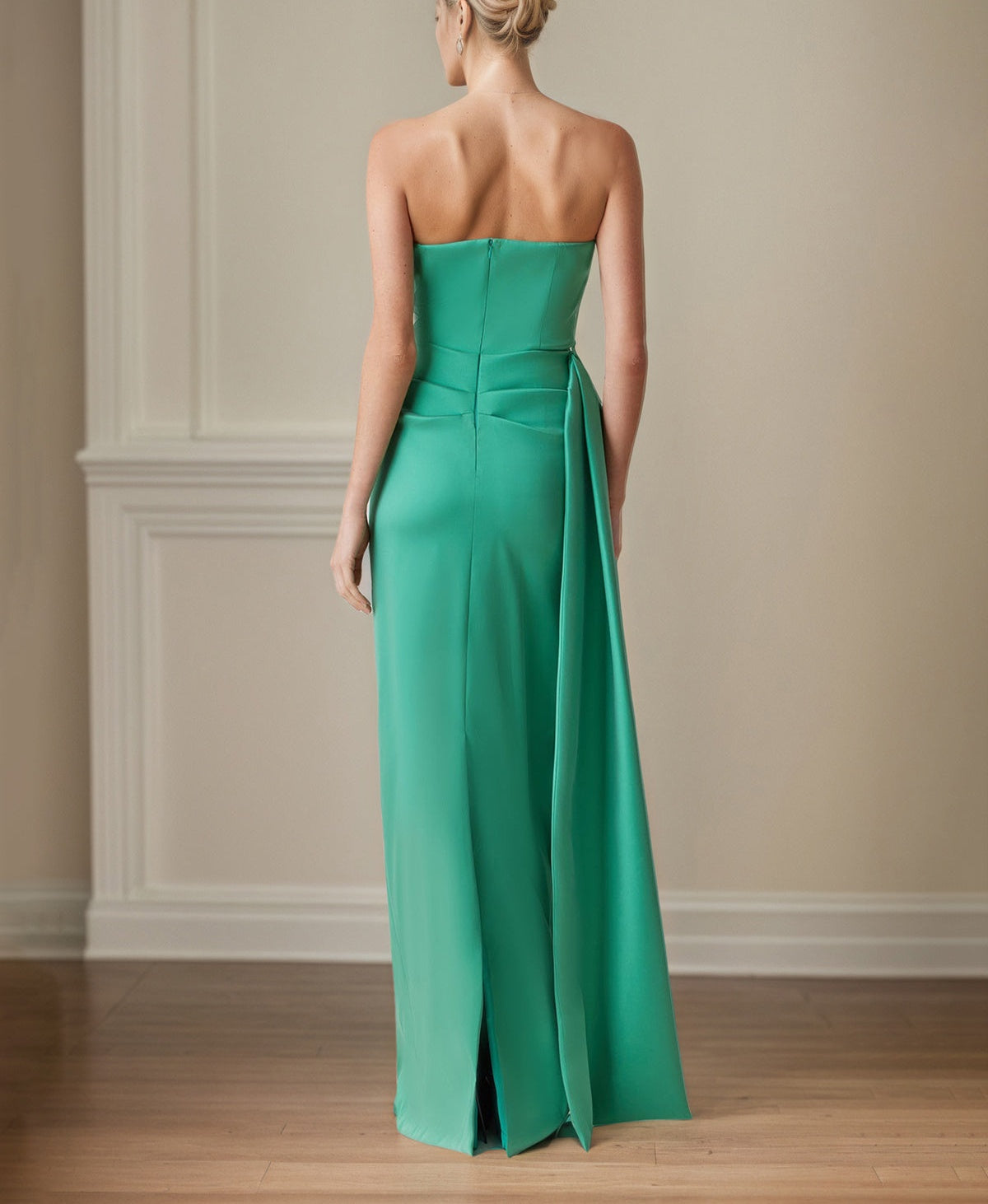 Sheath/Column Satin Off The Shoulder Sleeveless Floor Length Mother of the Bride Dresses