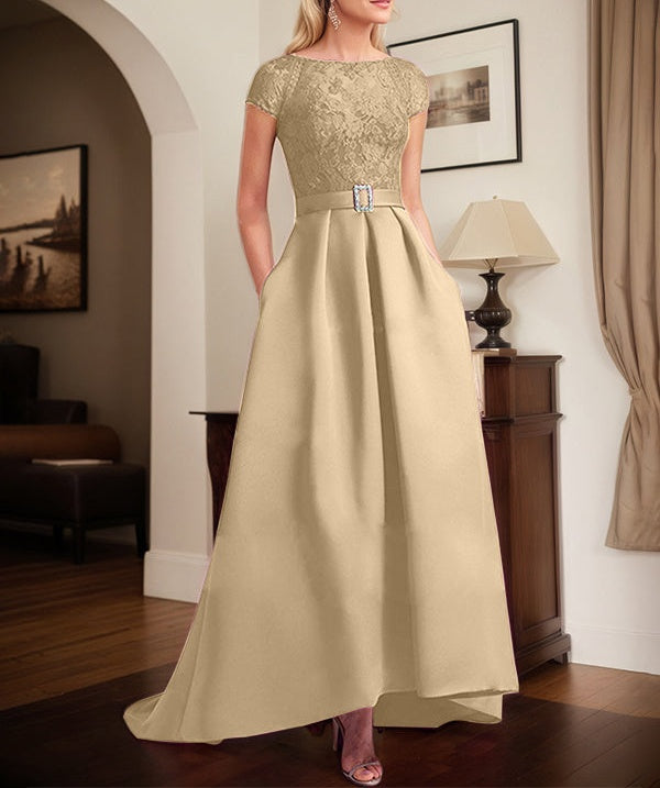 Orchid Lace Elegant A-Line Mother Of The Bride Dresses With Beading Satin