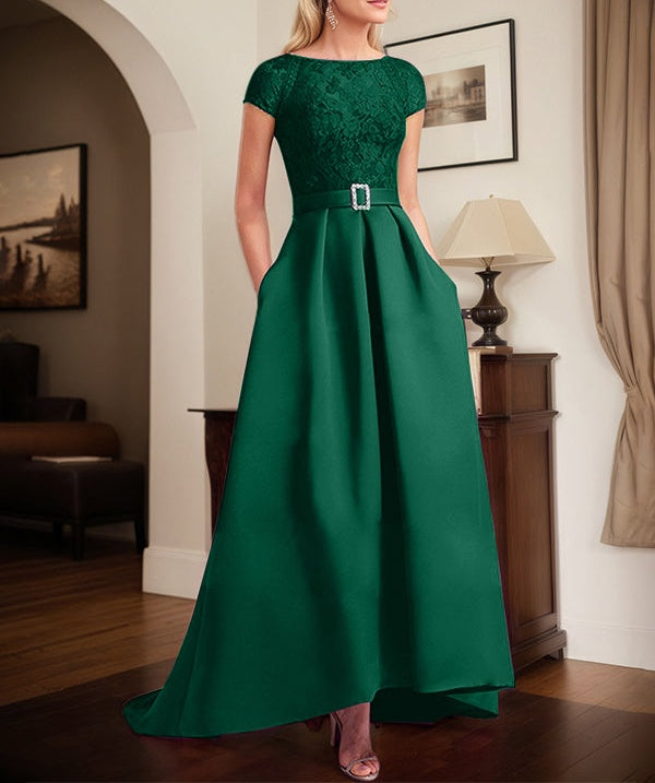 Orchid Lace Elegant A-Line Mother Of The Bride Dresses With Beading Satin