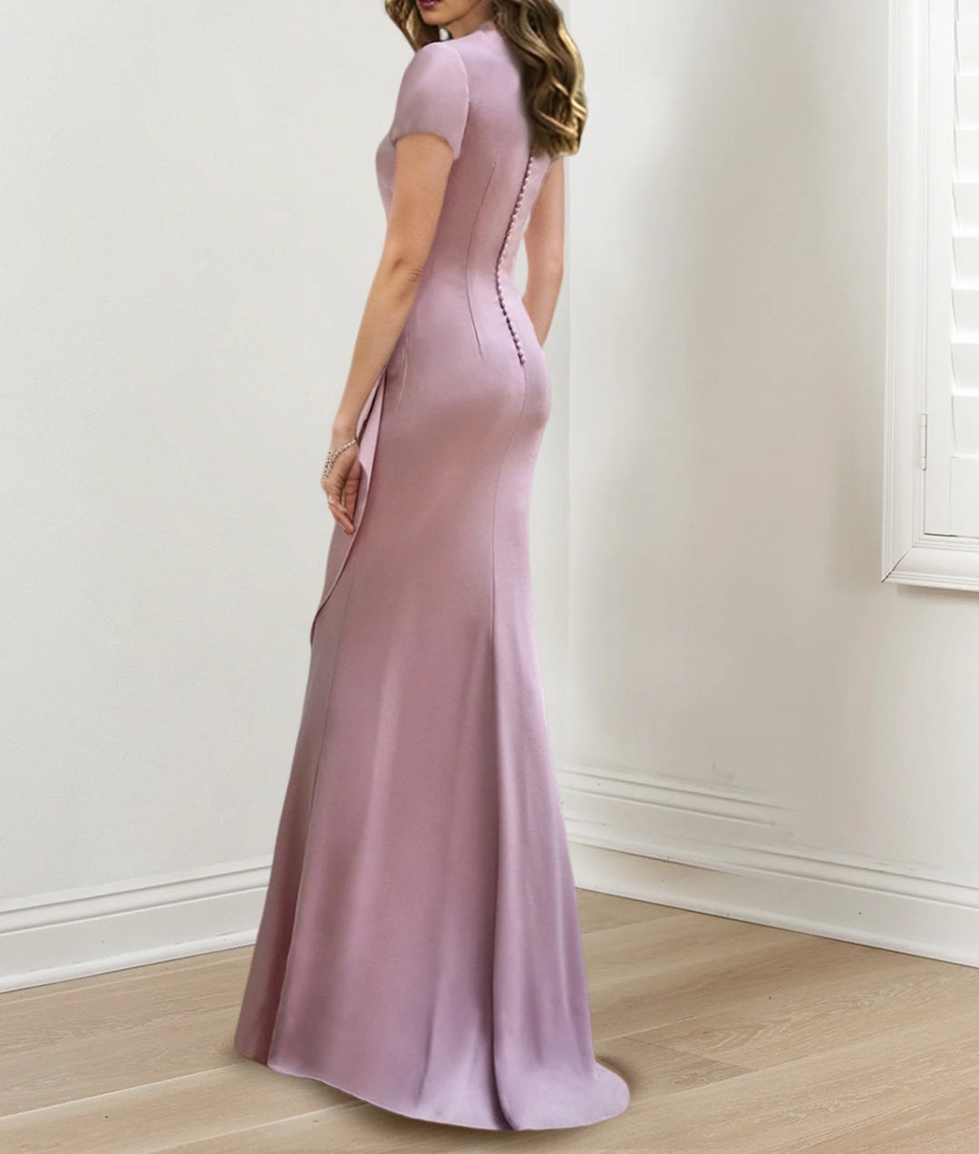 Mermaid/Trumpet Floor-Length V Neck Mother of the Bride Dresses with Ruffles