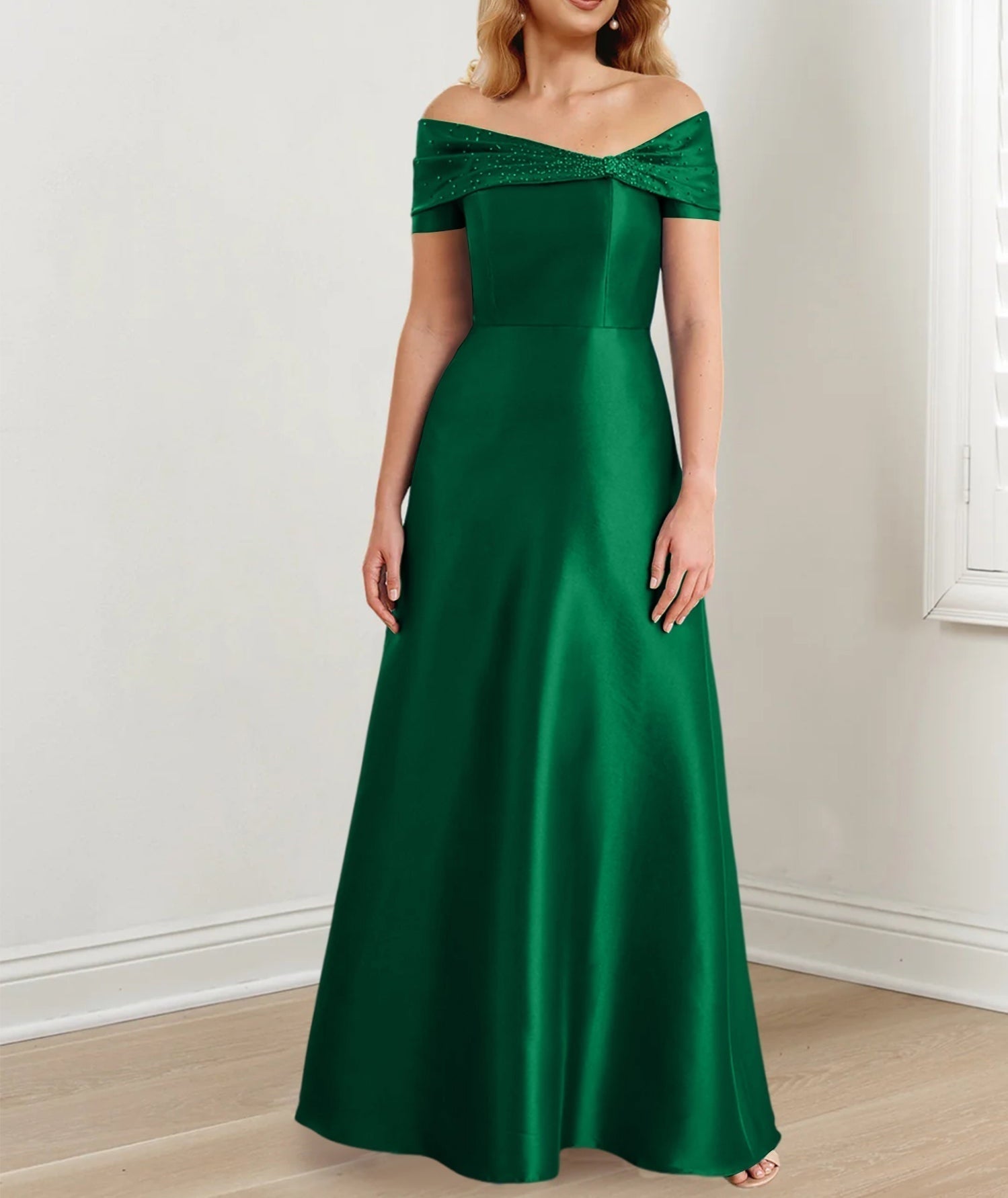 A-Line/Princess Off-the-Shoulder Floor-Length Mother of the Bride Dresses