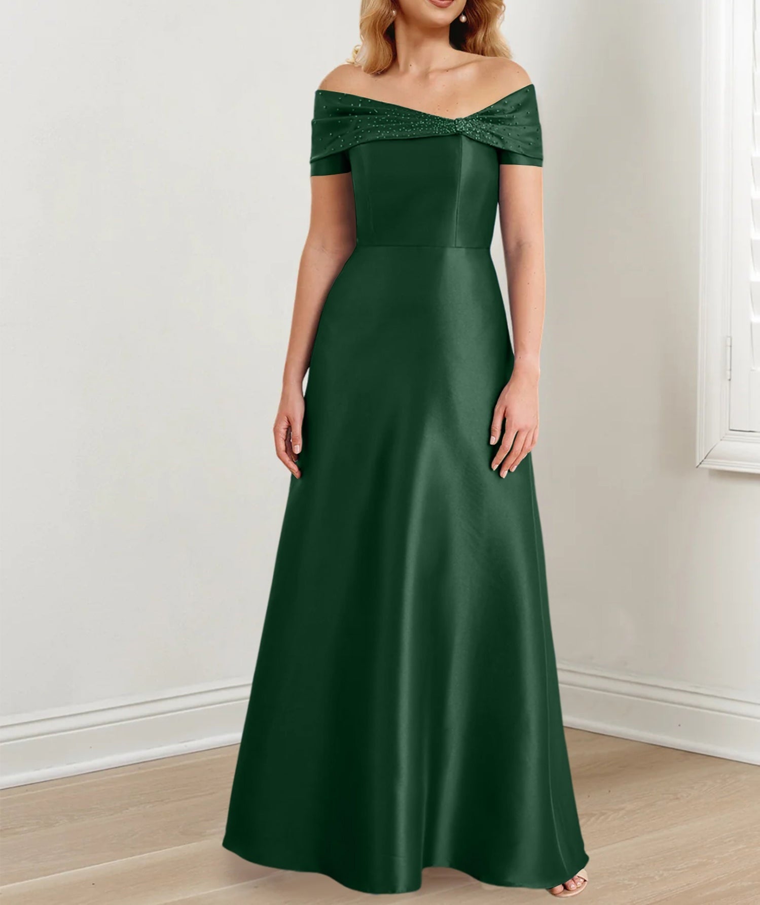 A-Line/Princess Off-the-Shoulder Floor-Length Mother of the Bride Dresses