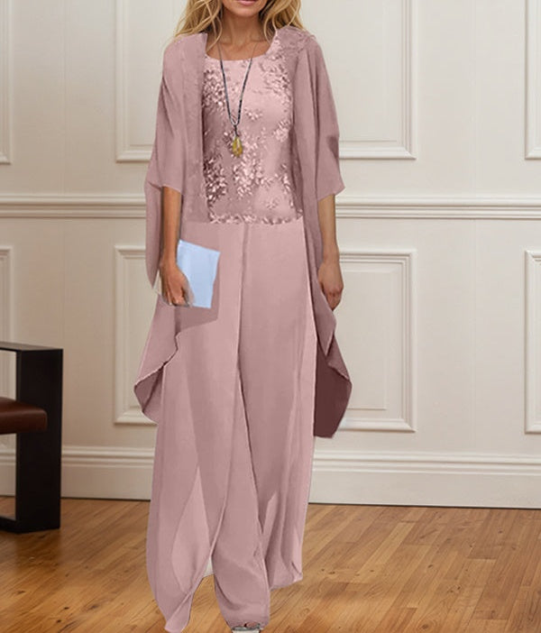 Chiffon Mother of the Bride Pantsuits with Jacket