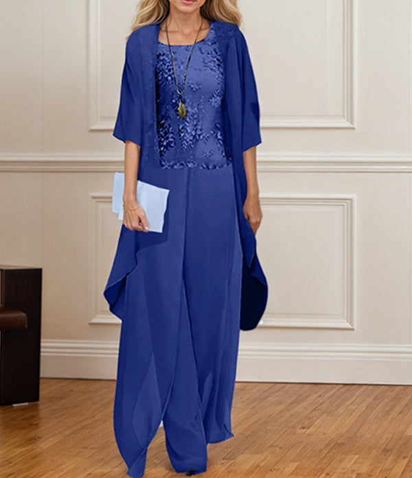 Chiffon Mother of the Bride Pantsuits with Jacket