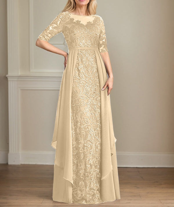 Chiffon Lace Maxi Dress