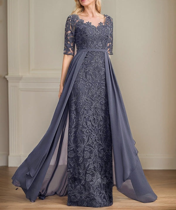 Chiffon Lace Maxi Dress