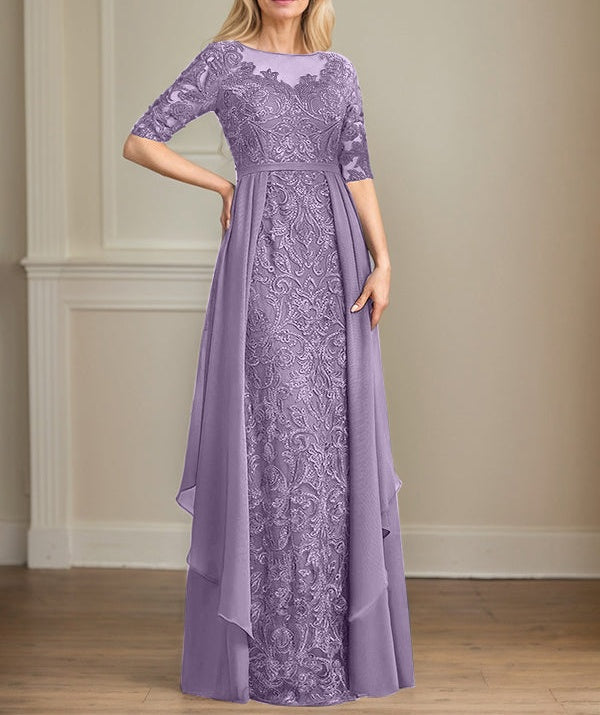 Chiffon Lace Maxi Dress