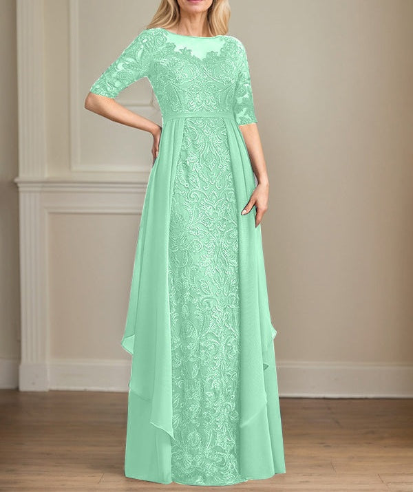 Chiffon Lace Maxi Dress