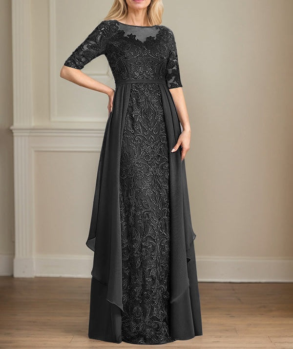 Chiffon Lace Maxi Dress