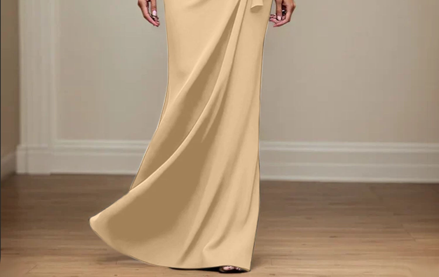 Trumpet/Mermaid Asymmetrical Mother of the Bride Dress with Appliques