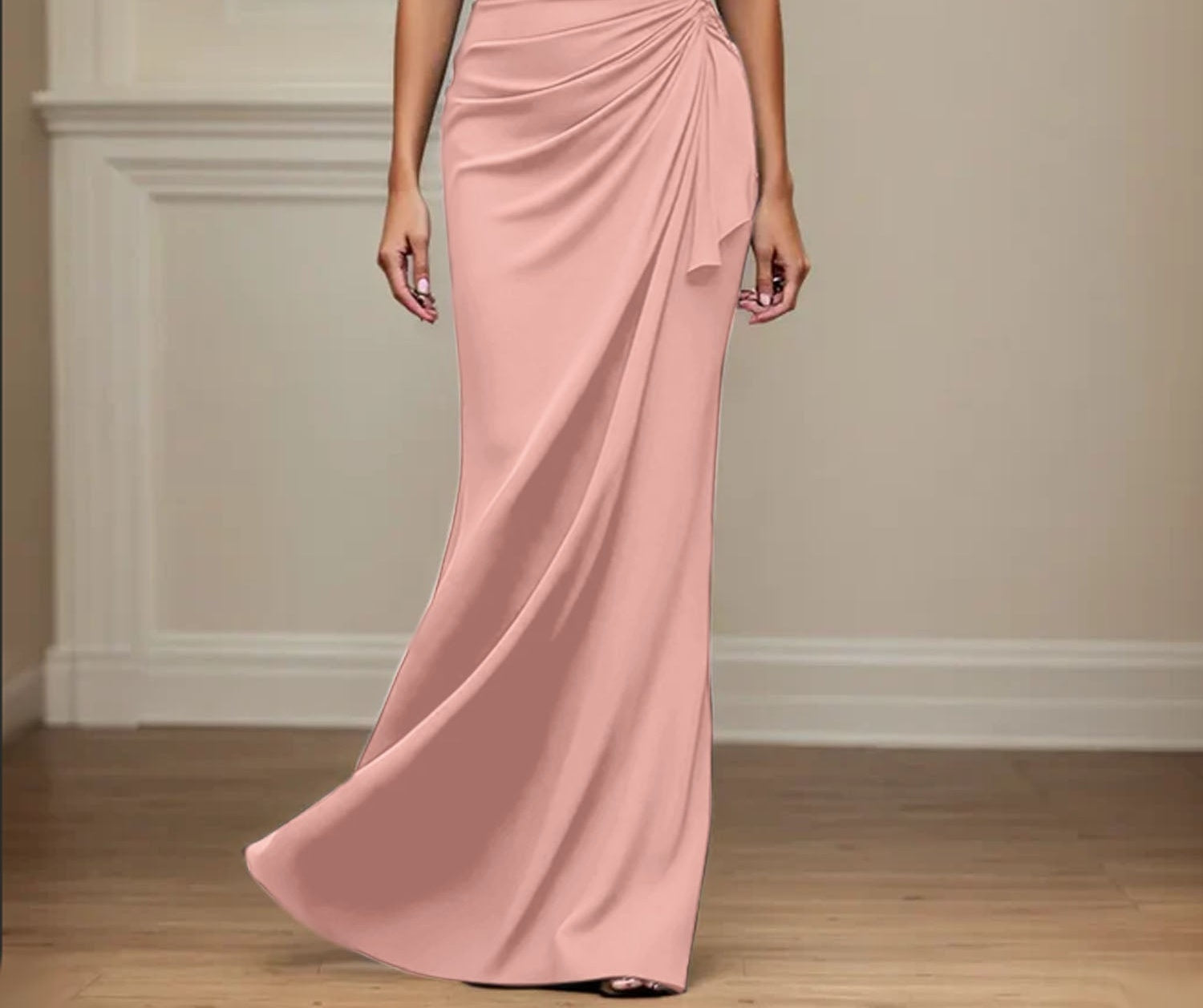 Trumpet/Mermaid Asymmetrical Mother of the Bride Dress with Appliques