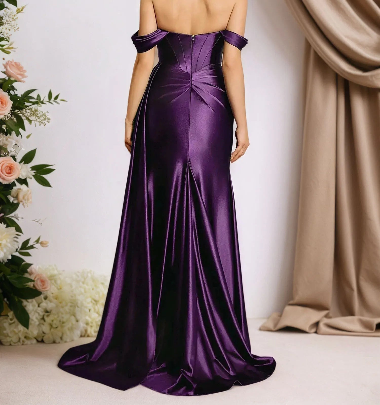 Trumpet/Mermaid Off The Shoulder Sleeveless Floor Length Dress