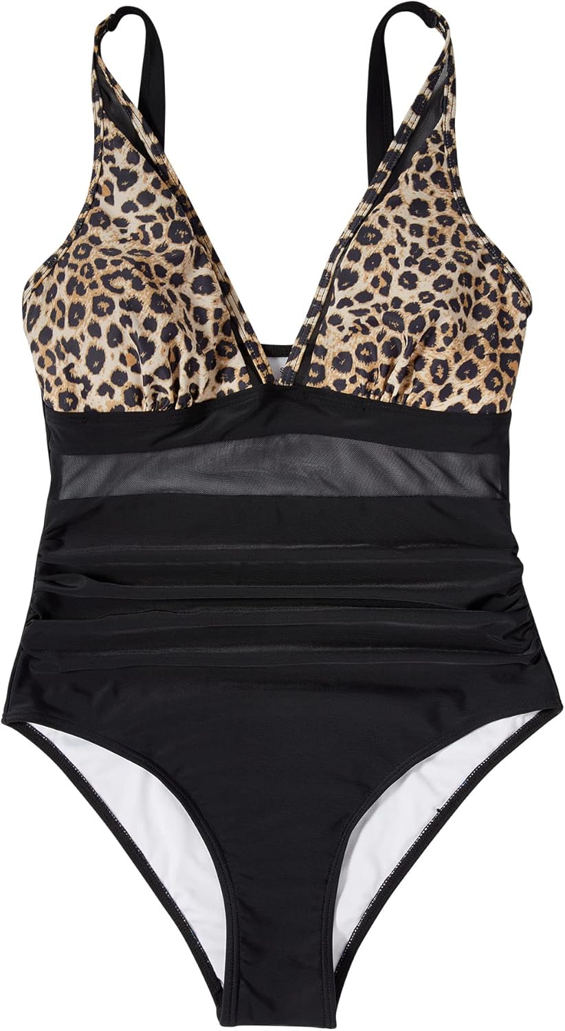 Ocevara Ocevara - Women Sexy Mesh Tummy Control Swimsuit Push Up High Waisted Bathing Suit - image 3